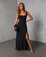 Edine Tiered Chiffon Maxi Dress