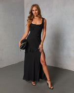 Edine Tiered Chiffon Maxi Dress