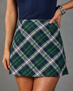 Oak Lane Plaid Mini Skirt