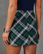 Oak Lane Plaid Mini Skirt