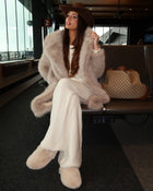 Winter Cozy Longline Faux Fur Coat