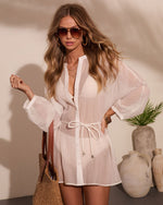 Sunbeam Social Cover Up Waist Tie Mini Dress