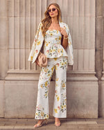 Honey Morning Floral Print Blazer