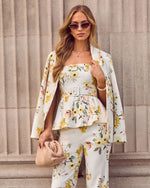 Honey Morning Floral Print Blazer