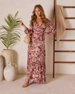 Riviera Chic Abstract Cut Out Maxi Dress