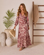 Riviera Chic Abstract Cut Out Maxi Dress