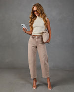 Tova Stretch High Rise Barrel Jeans