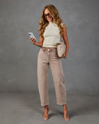 Tova Stretch High Rise Barrel Jeans