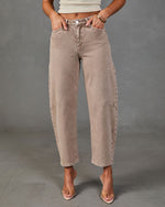 Tova Stretch High Rise Barrel Jeans