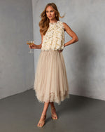 Makena Sleeveless Shaggy Sequin Sweater