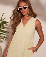 Coastal Light Eyelet Seashell Mini Dress