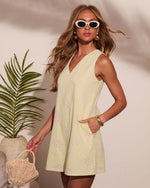 Coastal Light Eyelet Seashell Mini Dress