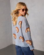 Freshly Baked Croissant Graphic Novelty Sweater