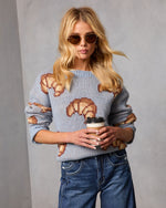 Freshly Baked Croissant Graphic Novelty Sweater
