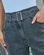 Sedina Stretch Paperbag Waist Straight Leg Jeans