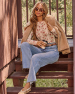 Logan Super Stretch High Rise Relaxed Raw Hem Jeans