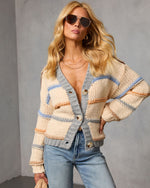 Esmarie Contrast Stripe Cardigan