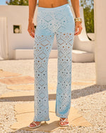 Summer Waltz Geometric Cut Out Wide Leg Pants