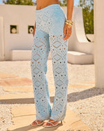 Summer Waltz Geometric Cut Out Wide Leg Pants