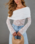 Nightfall Avenue Lace One Shoulder Bodysuit