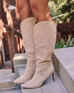 Honeyed Haze Suede Knee High Boots