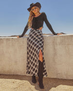 Mae Lynn Plaid Maxi Skirt