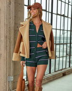 Green Multi % Nieves Striped Knit Top-5