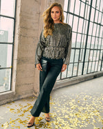 Estrella Sequin Peplum Top