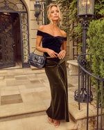 Soft Crush Velvet Off The Shoulder Top