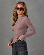 Tobey Ribbed Mock Neck Sweater