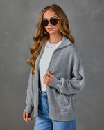 Sunday Softie Funnel Neck Full Zip Sweater