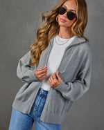 Sunday Softie Funnel Neck Full Zip Sweater
