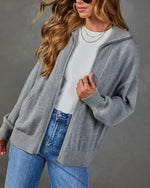 Sunday Softie Funnel Neck Full Zip Sweater