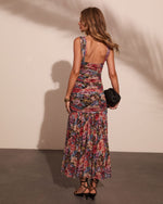 Wild Reverie Ruched Floral Midi Dress