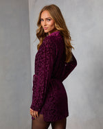 Wild Dusk Flocked Velvet Romper