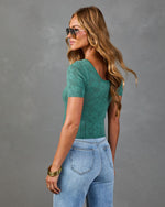 Salenah Open Knit Embroidered Floral Top