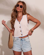 Glow Days Knit Contrast Trim Sweater Vest