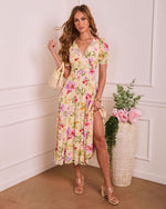 Daytime Darling Pleated Floral Midi Dress