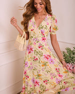 Daytime Darling Pleated Floral Midi Dress