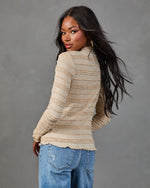 Pretty Clever Ruffle Mock Neck Top
