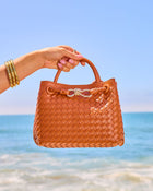 Vita Woven Bow Detail Crossbody Bag