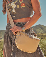 Aralyn Studded Vegan Leather Belt Bag