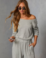 Grey % Danita Knit Fitted Waist Jumpsuit-2