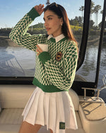 Waldorf Crest Diamond Print Sweater