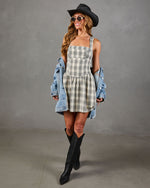 Dyanne Plaid Print Mini Dress