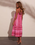 Artisan Breeze Cotton Aztec Embroidered Midi Dress