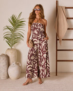 Resort Classic Abstract Strapless Jumpsuit
