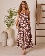 Resort Classic Abstract Strapless Jumpsuit