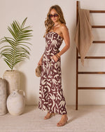 Resort Classic Abstract Strapless Jumpsuit