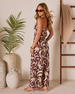 Resort Classic Abstract Strapless Jumpsuit